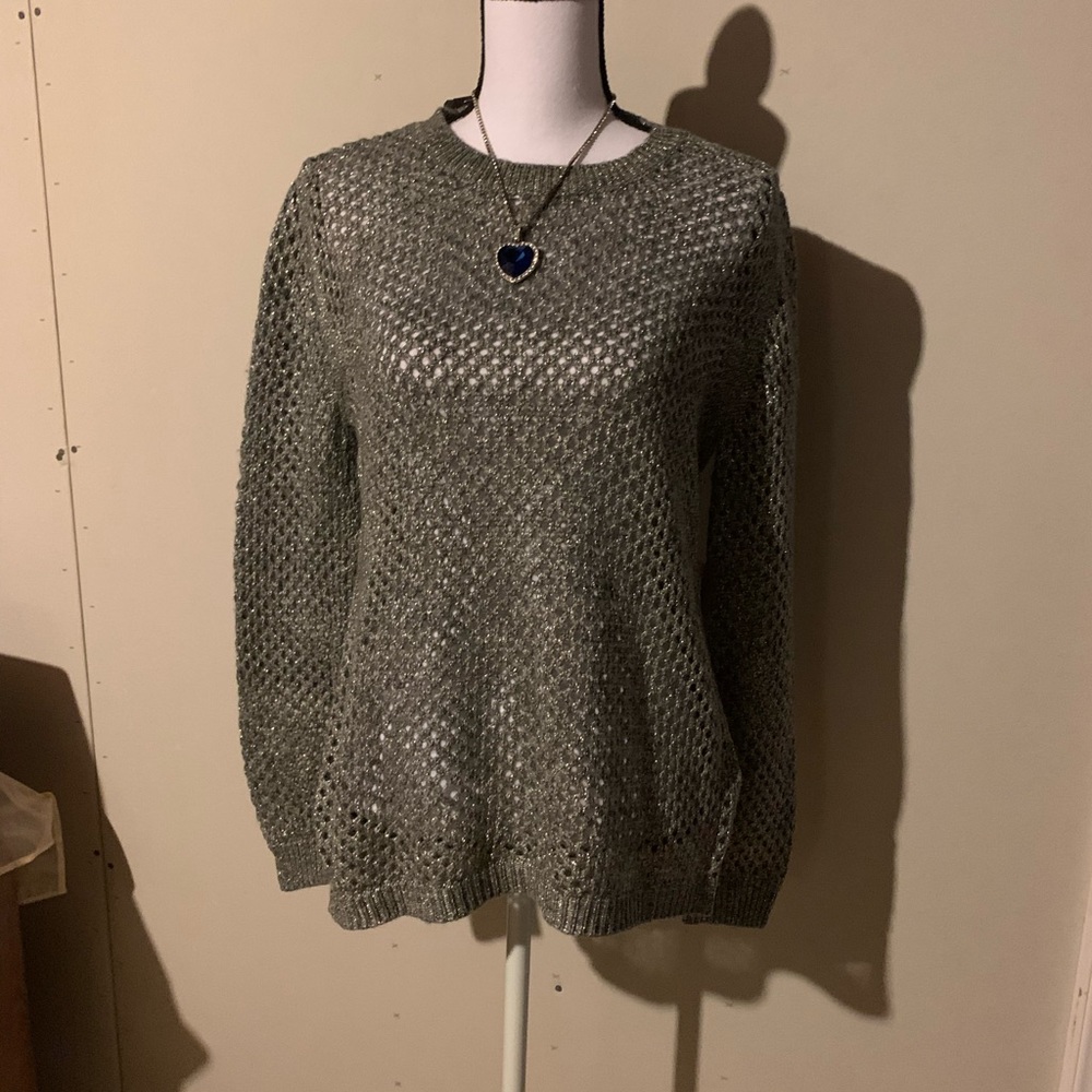 Forever 21 Gray Open Knit Sweater